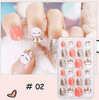 Rain Bingo 72 Pieces False Nails Press on Nails for Kids Unicorn Short Fake Artificial Full Cover Nail Art Kits Transati