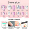Rain Bingo 72 Pieces False Nails Press on Nails for Kids Unicorn Short Fake Artificial Full Cover Nail Art Kits Transati