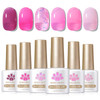 Born Pretty Jelly Pink Gel Nail Polish Milky Translucent Hot Pink Gel Polish Spring Summer Valentines Day Gift Sheer Gel