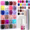 FANDAMEI Short Press on Nails 24 Packs 576PCS Short Round Press on Nails Matte Acrylic Small Fake Nails Full Cover Matte