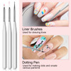 SAVILAND 6 Colors Spider Gel New Upgraded Matrices Spider Gel with Nail Art Brushes Nail Designs Paint Wire Drawing Gels