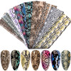 Snake Nail Foil Transfer Stickers Nail Art Supplies Laser Nail Foil Decals Holographic Snake Print Nails Foils Design fo