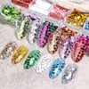 12 Colors Stars Nail Art Stickers Star Nail Glitter Sequins 3D Nail Art Decor Holographic Stars Shape Flakes Nail Design