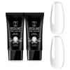 ROSALIND Clear Extension Gel 2 PCS 1oz30ml Clear Poly Nail Gel kit Builder Transparent Nail Thickening Poly Tube Need UV