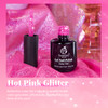 Beetles Glitter Valentines Gel Nail Polish 15ML Hot Pink Reflective Diamond Color Soak Off Sparkle Gel UV Nail Lamp Nail