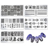 WOKOTO 5pcs Nail Stamping Plates for Nail Art Kit Lace Mandala Flower Animal Nail Image Templates Stamp Kit Design Stamp