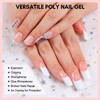 Makartt Poly Nail Gel Kit 6 Pcs Clear Pink White Colors Builder for Extension Set Long Lasting Hard Gel for Nails Streng
