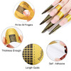 200Pcs Long Nail Forms for Acrylic Nails Thick Nail Art Tips Extension Forms Durable Acrylic Nail Paper Forms for Gel Na