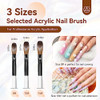 SAVILAND 3pcs Acrylic Nail Brush Set Size 81014 Kolinsky Acrylic Nail Brushes for Acrylics Application Acrylics Powder N