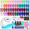 JODSONE Gel Nail Polish Kit with U V Light 32 Colors Gel Polish Set Soak Off Nail Kit Nail Art Salon or Home DIY Manicur