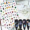 Indian Nail Art Stickers Feather Alien Moon Star Eyes Tribal Totem Skull Nail Sticker 3D SelfAdhesive Nail Art Decals De