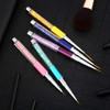 Mudder 10 Pieces Nail Art Brushes Set Fine Nail Liner Brushes for Gel Carving Painting Cleaning Drawing Design Acrylic F