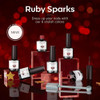 modelones Red Gel Nail Polish Set 6 Colors 2026 Easter Ruby Glitter Cat Eye Magnetic Gel Polish Burgundy Red Sparkle Blo