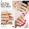 modelones Red Gel Nail Polish Set 6 Colors 2026 Easter Ruby Glitter Cat Eye Magnetic Gel Polish Burgundy Red Sparkle Blo