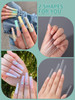 480PCS XL Long Clear Nail Tips 240PCS Coffin Nails Tips with 240PCS NO C Curve Square Nail Tips for Acrylic Nails Profes