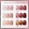 GAOY Rose Garden Jelly Gel Nail Polish of 6 Transparent Nude Red Pink Brown Colors Sheer Gel Polish Kit for Salon Manicu