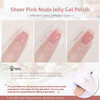 GAOY Jelly Nude Pink Gel Nail Polish Set 6 Transparent Sheer Colors Soak Off UV Light Cure Gel Polish Kit for Salon and