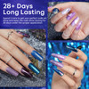 modelones Glitter Gel Nail Polish Set 6 Colors Blue Color Changing Red Cat Eye Magnetic Gel Polish Chameleon Reflective
