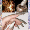 MIZHSE Reflective Gel Nail Polish Glitter Gold Gel Polish Sparkly Shiny Nail Effect Soak Off Nail Art Varnish for Beginn