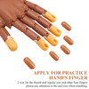 Blulu 400 Pieces Replacement Refill Nail Tips False Fake for Flexible Nail Training Hand Practice Display Manicure Suppl