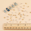 Maitys 104 Pcs Gold Silver Letter Nail Charms 3D Capital Charms Studs Letters and Rhinestone Crystal Nail Decals English