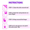 Outus 150 Pieces U Shape Nail Polish Protector Nail Guards Spill Proof Stickers Peel Off Nails Stickers for DIYMulticolo