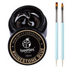 Beetles Rhinestone Glue for Nails with 2 Dual Purpose Brush Pen 1Pcs 15ml Nail Glue for Nail Art Adhesive Resin Gems Dia