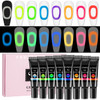 SUPWEE Glow in The Dark 3D Sculpting Gel for Nail Art 8 Colors Carving Painting Drawing Nail molding Gel Home Manicure D