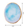 2 Pieces Resin Nail Art Palette Nail Art Painting Gel Palette Gold Edge Color Makeup Display Board Nail Art Display Cosm