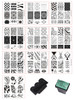 BeautyLeader Mix 10 Designs Nail Plates 1 Pcs Nail Art Stamper 1 Scraper Nail Art Image Stamp Stamping Plates Manicure