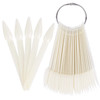 160 Pcs Plastic Nail Swatch Sticks Stiletto Nail Swatches Sample Sticks Nail Color Display Sticks with Metal Rings