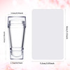 Spakon 6 Pieces Nail Art Stamper Supplies Clear Silicone Stamping Jelly with Scraper Transparent French Tip Nail Art Man