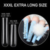 INENK 3XL Tapered Square Full Cover Nail Tips360Pcs Clear XXXL Extra Long Straight Nail Tips for Acrylic Press On nails