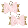 Glitter Ballet Hair Bows with Rhinestones - 2Pcs Dance Hair Clips and Accessories for Girls online at globaldelivered