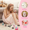 TOMICCA Kids Nail Polish Sets 18 Pcs 100 Non Toxic Peel Off Water Based Safe Quick Dry Nail Polish Kit Birthday Gifts Na