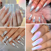 Chrome Nail Powder Gifts for Women White Pearl Chrome Powder Aurora Mermaid Iridescent Chromes Powder Holographic Unicor