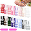 Maitys 352 Pieces 16 Sheets Toenail Polish Stickers Strips Adhesive Toe Nail Wraps Full Wraps Polish Strips DIY Manicure