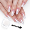 Beetles White Chrome Nail Powder for Gel Nails Pearl Cromer Nail Powder Mirror Effect Nails Gel Polish Glitter Manicure
