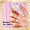 Beetles White Chrome Nail Powder for Gel Nails Pearl Cromer Nail Powder Mirror Effect Nails Gel Polish Glitter Manicure