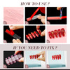100 Pieces Nail Design Tips Display Stand Holder with 10 M Double Sided Tape Nail Design Practice Holder and Removable M