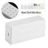 Nail Drill Bit Set Holes Nail Drill Bit Box Holder Organizer 30 Holes Nail Art Drill Grinding Head Bit Display Storage B