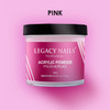Legacy Nails Professional Pink Acrylic Powder Net Wt 8 oz French Manicures Blending Cover Acrylics Nail Extension Colors