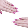 Laza 96 Pcs Colorful Fake Nails 4 Pack Lavender Violet Color Square Full Cover Short UV Coat Artificial Acrylic Nails Pi