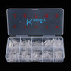 Kissbuty 500 PCS Stiletto Nails Clear Color Sharp Ending False Acrylic Nail Art Tips 10 Sizes With Box Perfect Length fo