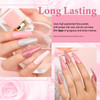 AZUREBEAUTY Dip Powder Nail Kit 4 Colors Gentle Nude Pink Neutral Skin Dipping Powder System Liquid Set Recycling Tray w