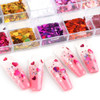 Valentine Heart Nail Glitters Sequins Heart Nail Decals 12Colors Heart Nail Art Confetti 3D Holographic Shiny Nail Flake