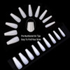 600pcs Long Coffin Fake Nails Full Cover Natural Ballerina False Nail Acrylic Nail Tips with Case Artificial Nails10 Siz