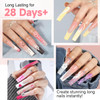 UNA GELLA No C Curve Nail Tips 504 PCS Extra Long XXL Tapered Square Nail Tips Half Cover Nails tips Straight Shape For