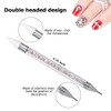 Nail Rhinestone Picker Dotting Tool with Extra 2 Wax Head Dualended DIY Nail Art Tool With Pink Acrylic Handle