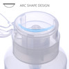 Biutee Cleaner Bottle Clear Bottle 1 PCS Push Down Empty Lockable Pump Dispenser Bottle for Nail Polish and Makeup Remov